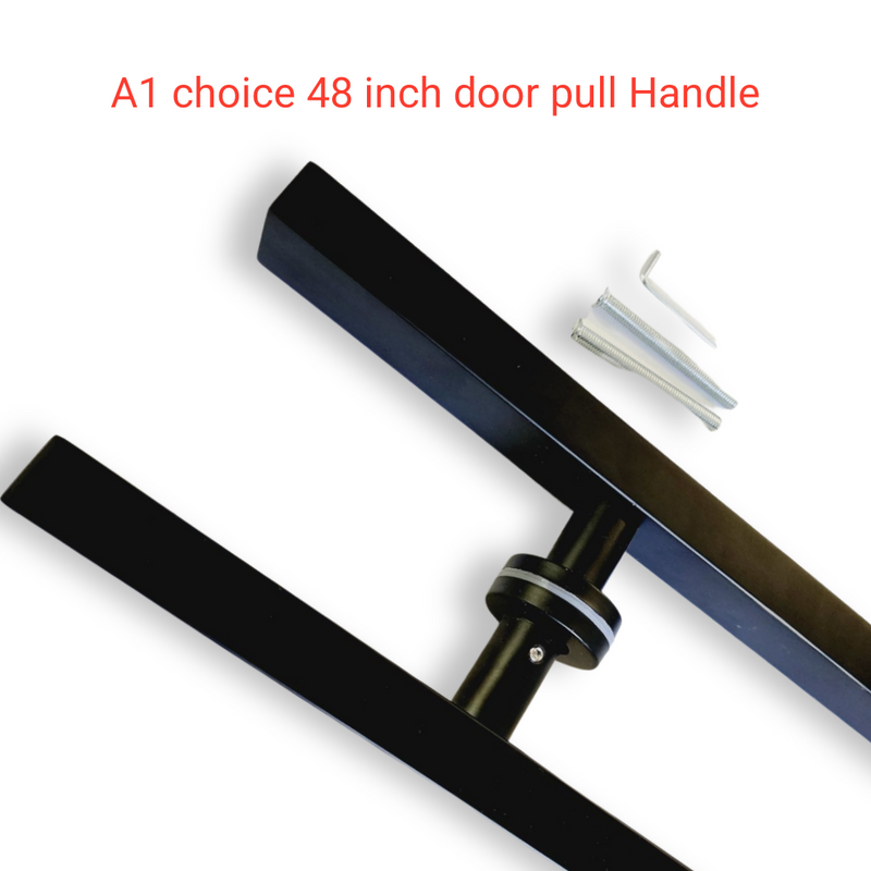 A1 Choice Entry Door Pull bar Handle black rectangle  'H' - Type 48"(Black)