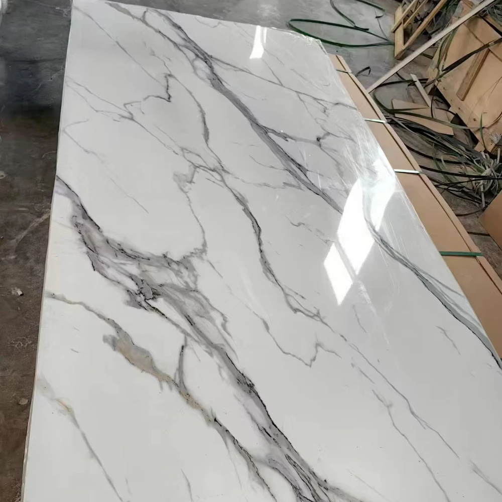 PREMIUM QUAILTY UV MARBLE PVC WALL PANELS 4X8 FT FLEXIBLE 3 MM THICKNE