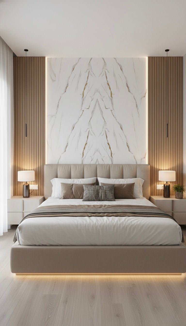 Bookmatch PVC Marble Sheet | Waterproof 4x8 Wall Panel White and Gold