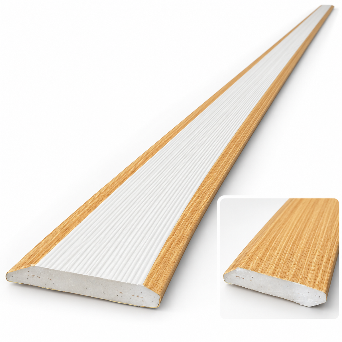 Oak Wood-Look Baseboard Moulding – Modern Interior Wall & Floor Trim