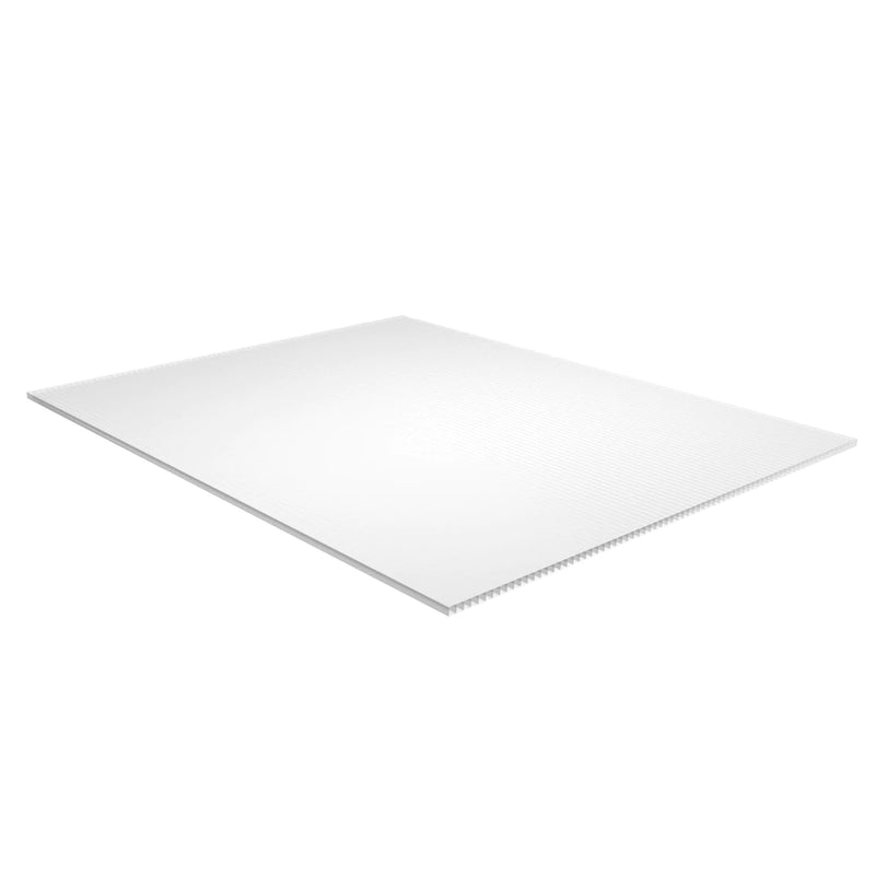 White Corrugated Plastic Sheet   0.157-inch x 48-inch x 96-inch