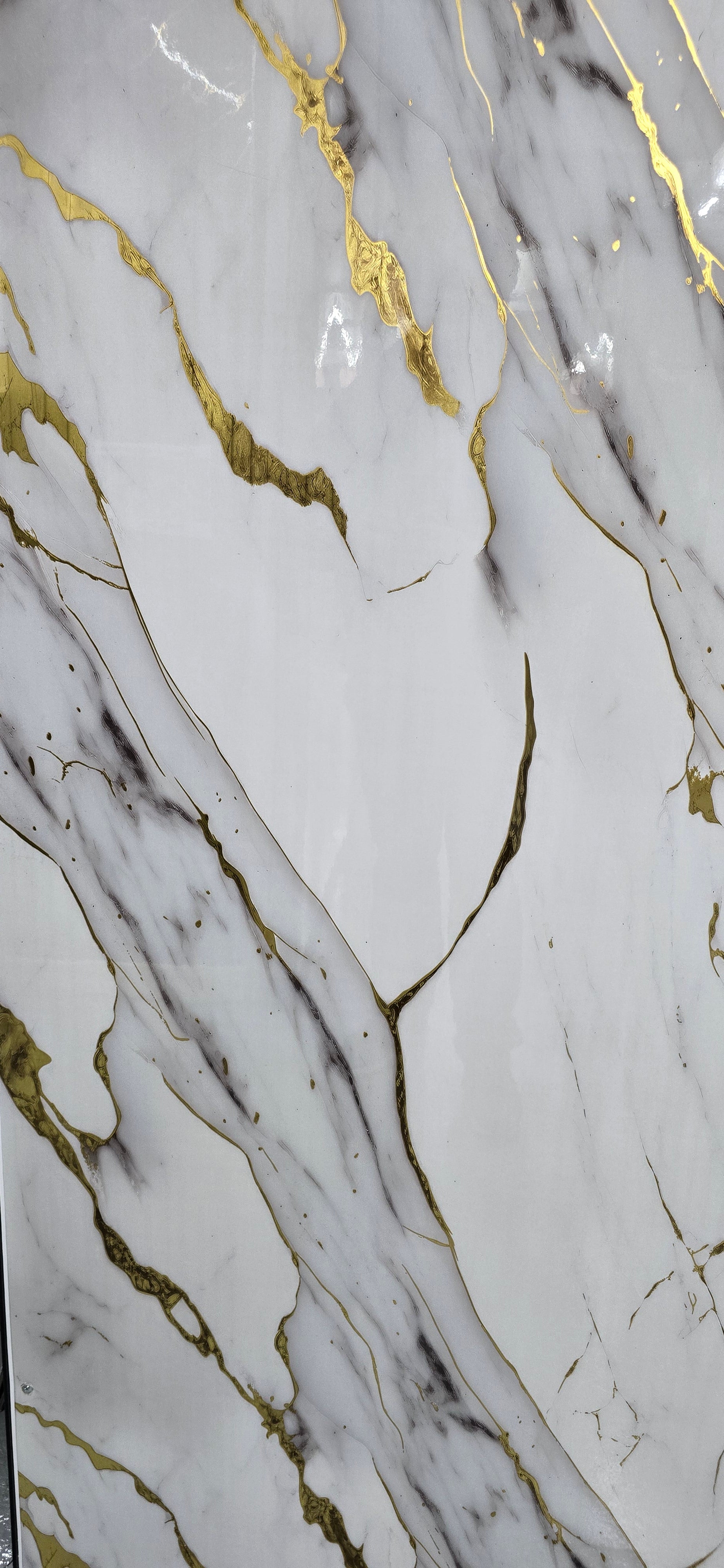 Modern Indoor Marble Patterned . Moisture-proof PVC Panel Used for Home Bathroom Wall Decoration