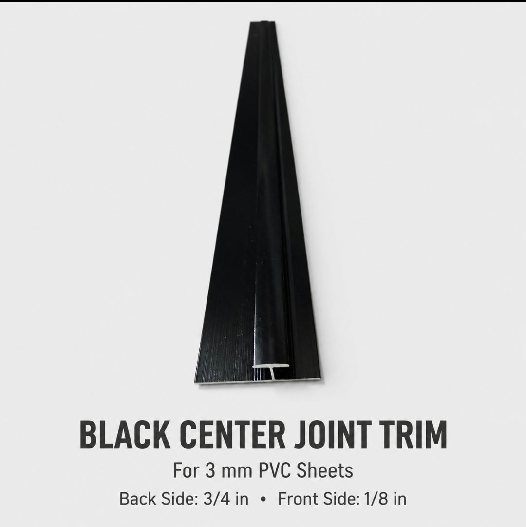 8 ft PVC Marble Sheet Center Joint Trim – For 3 mm Panels | 4 Colours