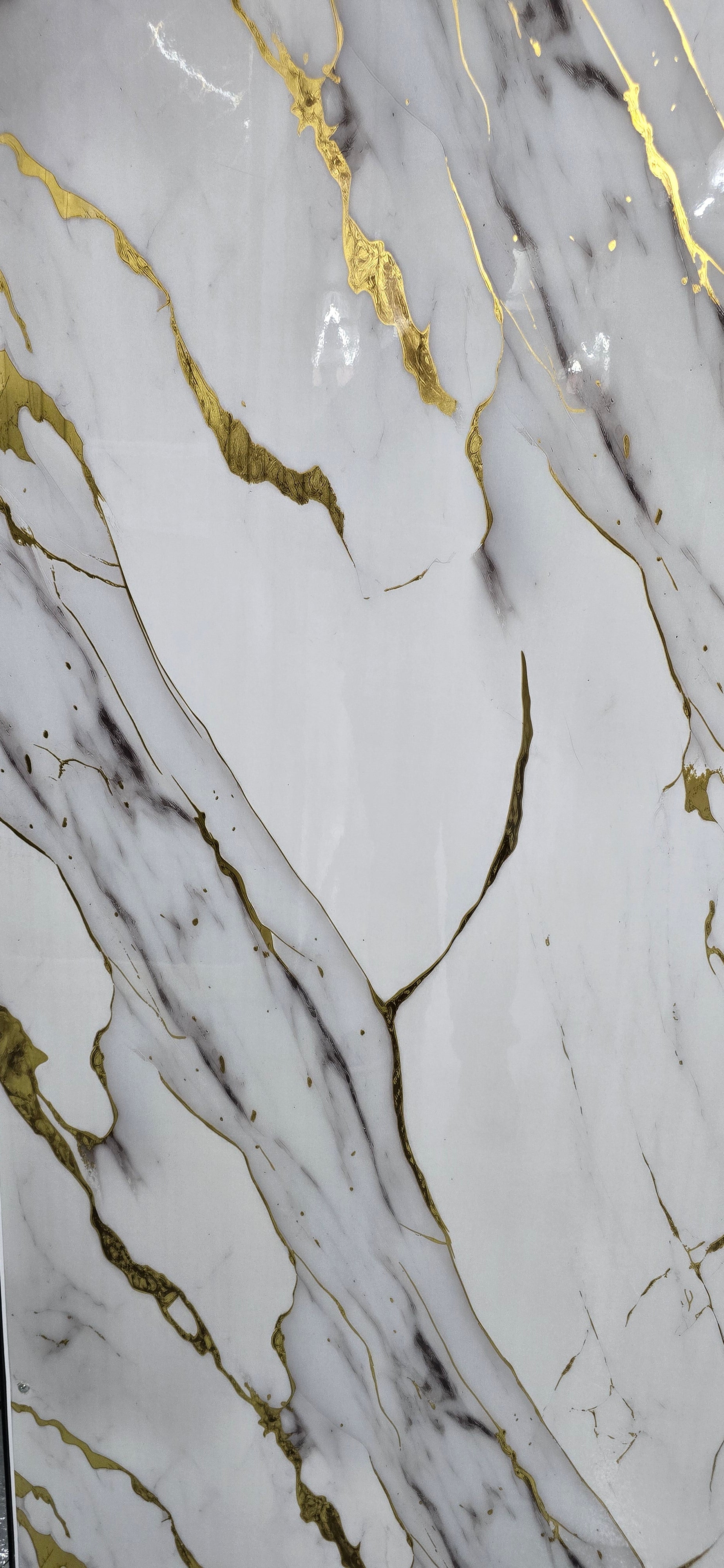 Modern Indoor Marble Patterned . Moisture-proof PVC Panel Used for Home Bathroom Wall Decoration