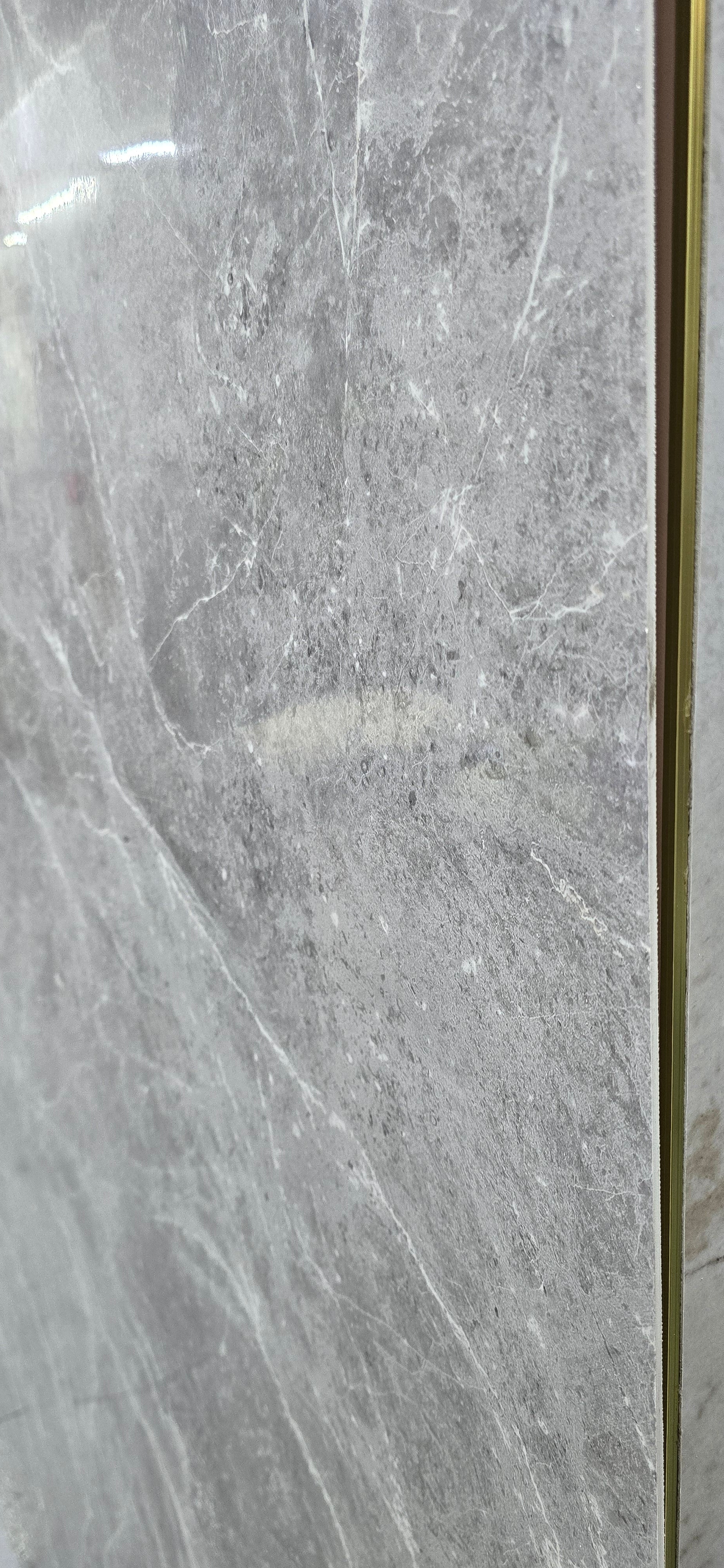 Smoky Gray Marble PVC Wall Panel – Waterproof High Gloss Decorative PVC Marble Sheet- Heat Resistant