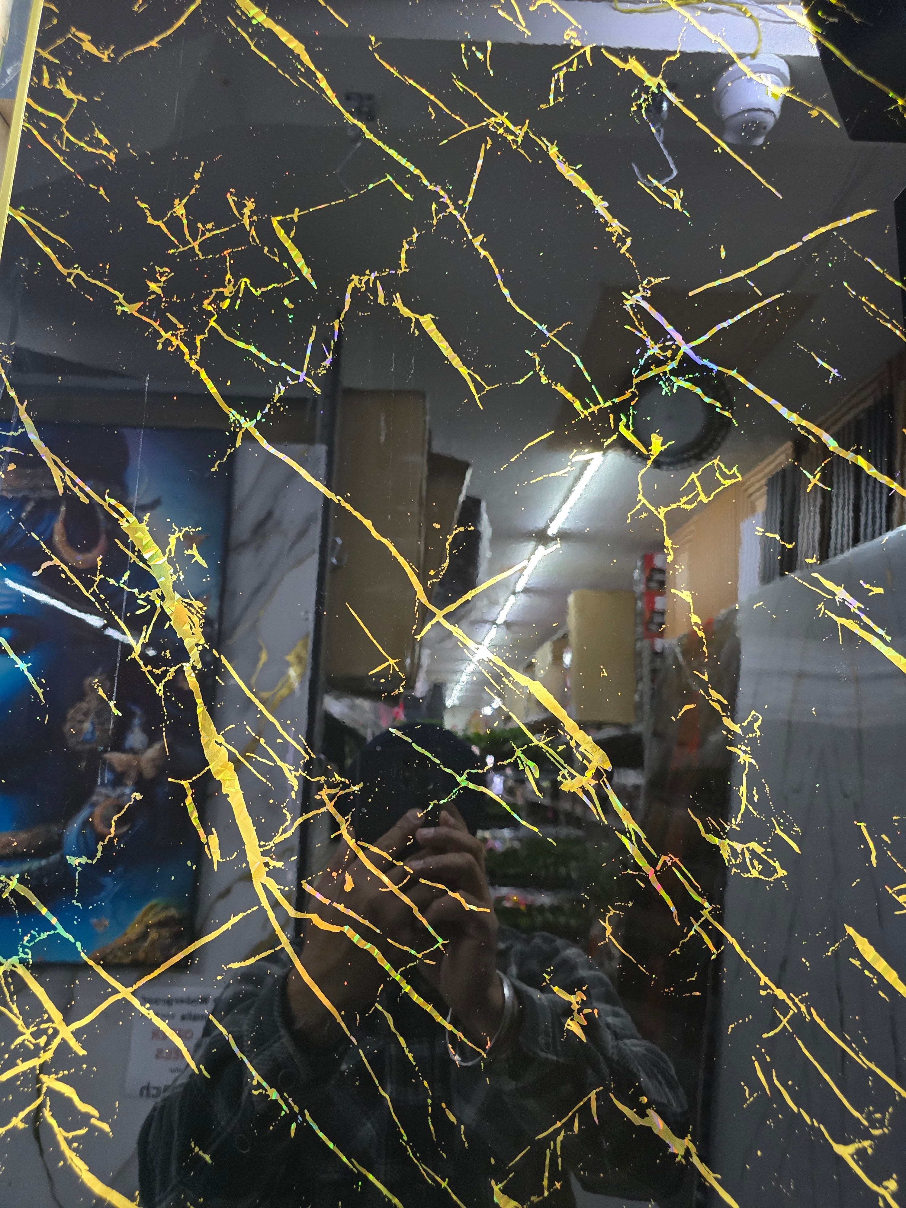 Black & Gold UV Marble Sheet – 3mm Glossy PVC Wall Panel Waterproof & Heat Resistant (contact us for price)