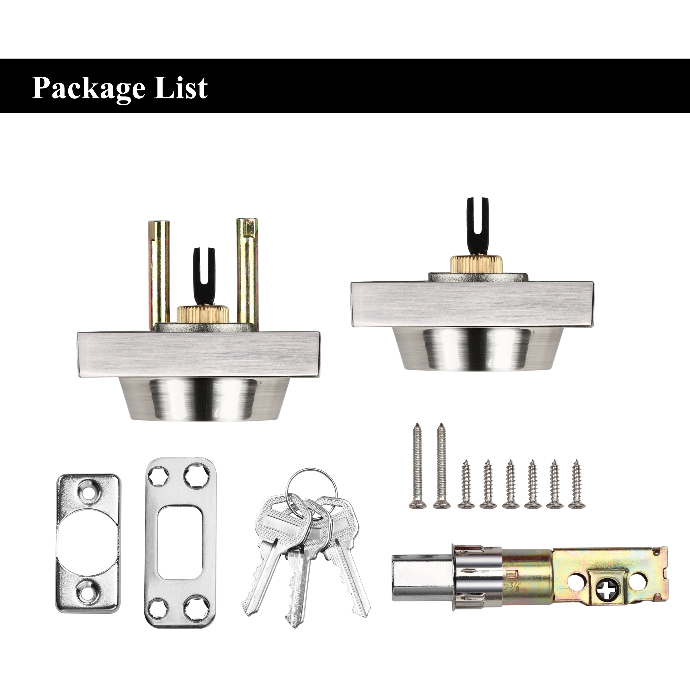 A1 Choice Square Double Sided Deadbolt Door Lock (brush nickle)
