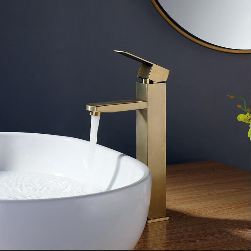 A1 Choice Gold Single Handle Tall Vessel Bathroom Faucet