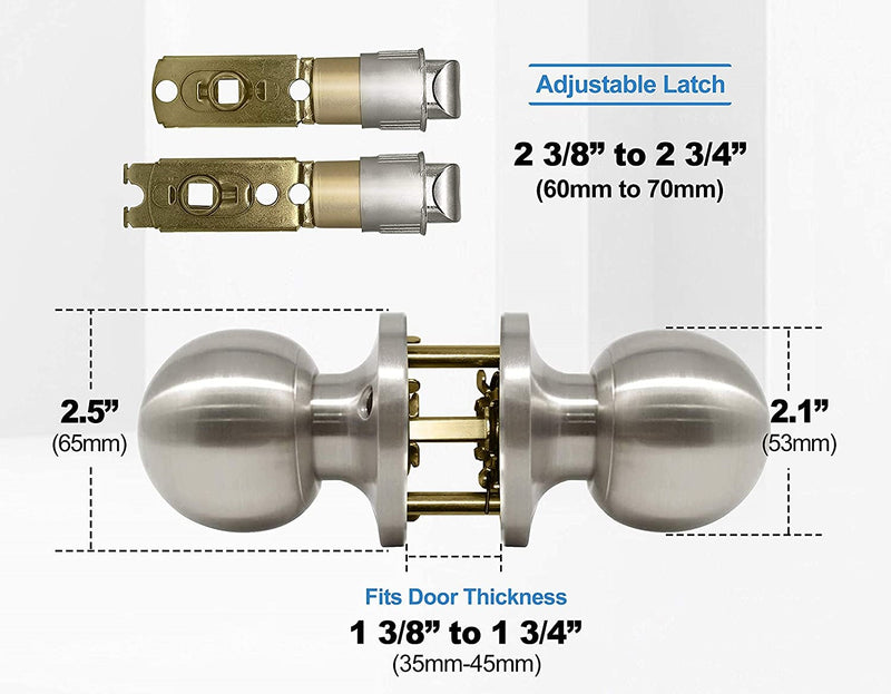 A1 Choice  Door Knob passage lock (Nickel)