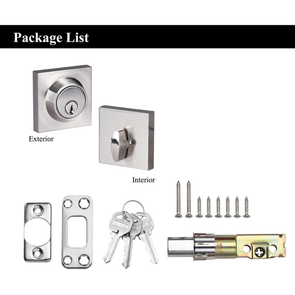 A1 choice deadbolt brush nickel (silver)