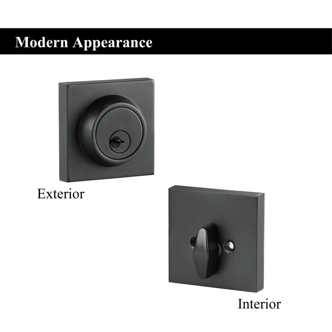 A1 Choice  Square Deadbolt Door Lock (Black)