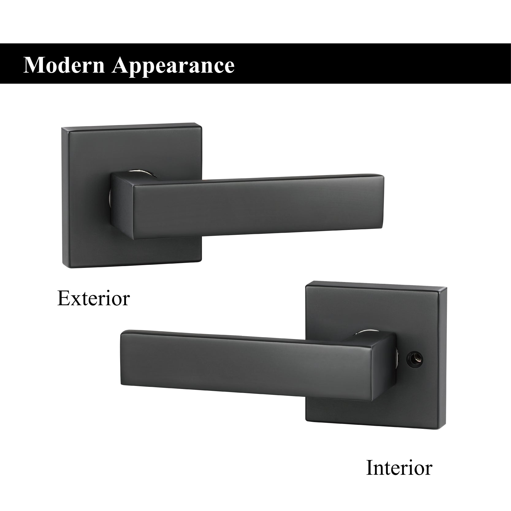 A1 Choice Passage Door Handle Square (Black)