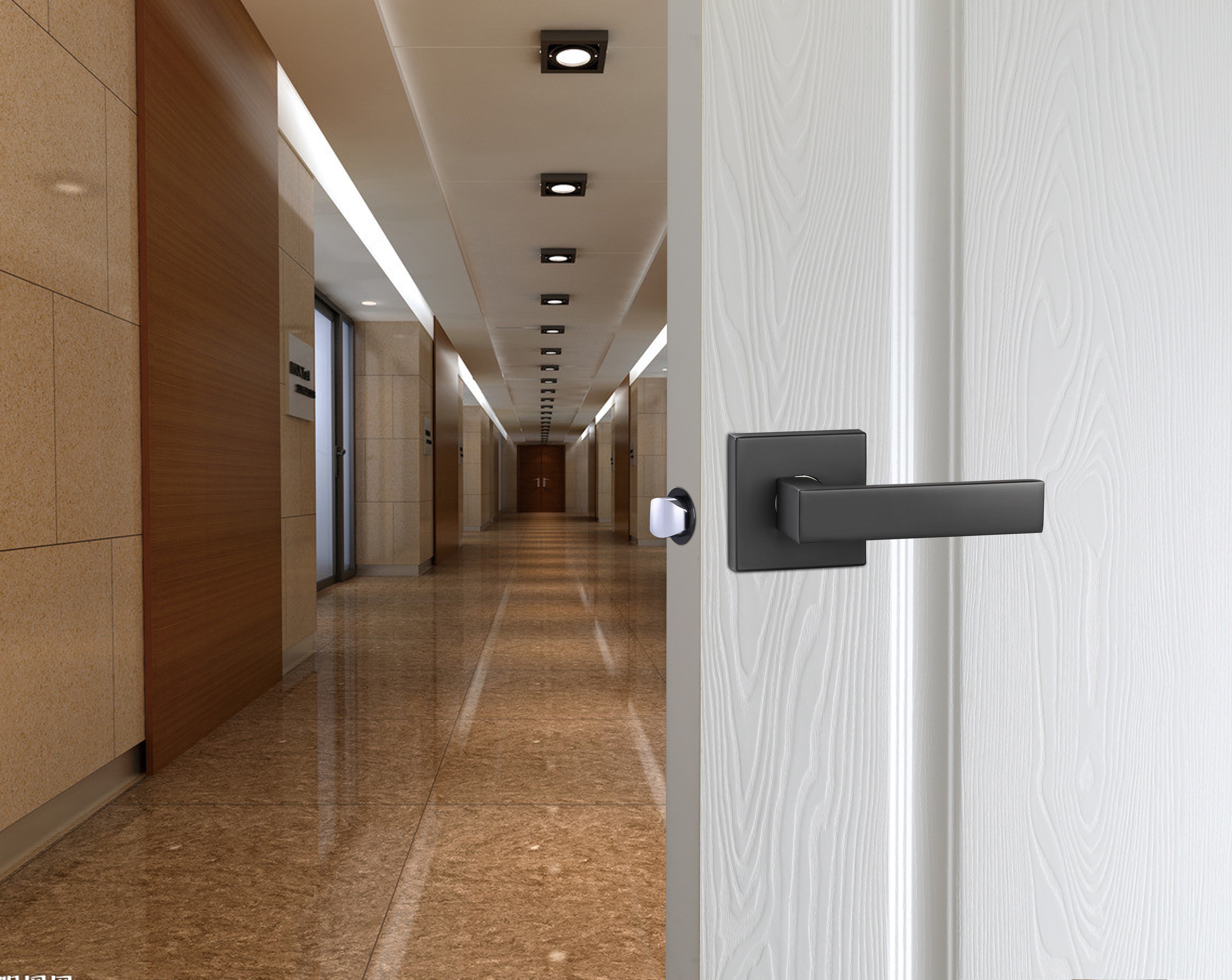 A1 Choice Passage Door Handle Square (Black)