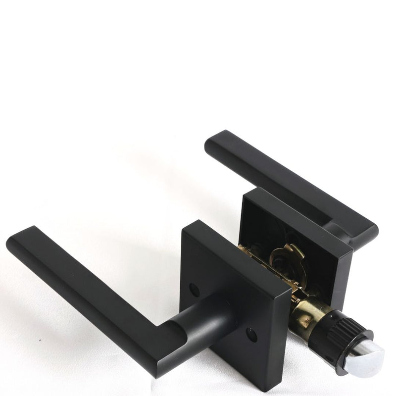 A1 choice Matte black passage lever lock square bedroom lock closet lock