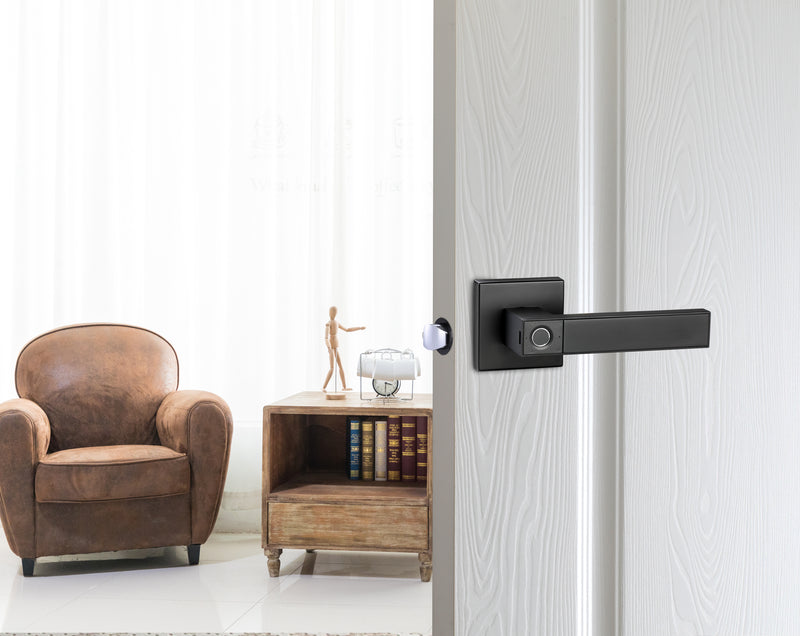 A1 Choice Smart Fingerprint Plus Key Door Lock Handle (Black)
