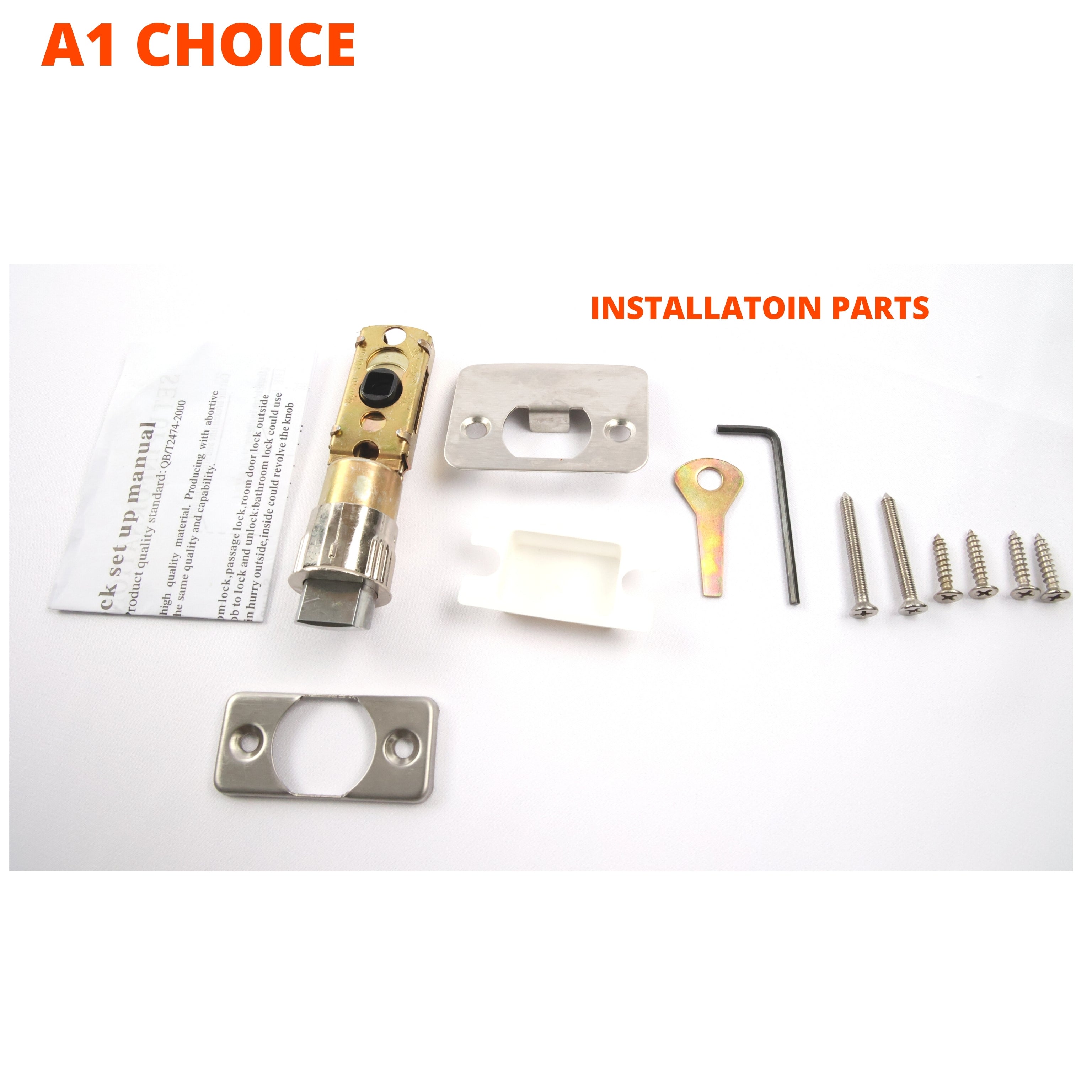 A1 Choice Halifax Style Privacy Lock [Silver]