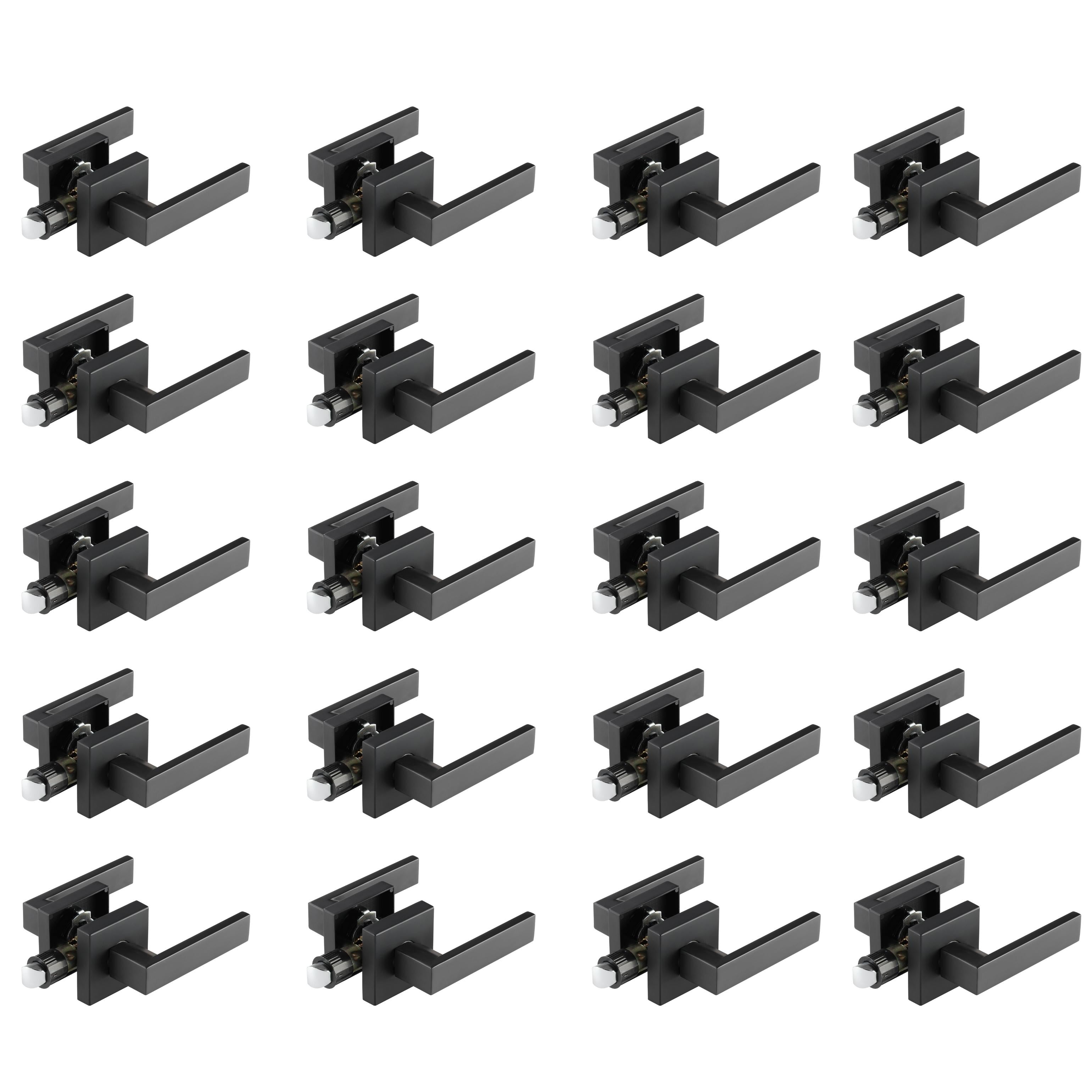 A1 Choice Square Matt Black Passage Lever Locks Pack Of 20