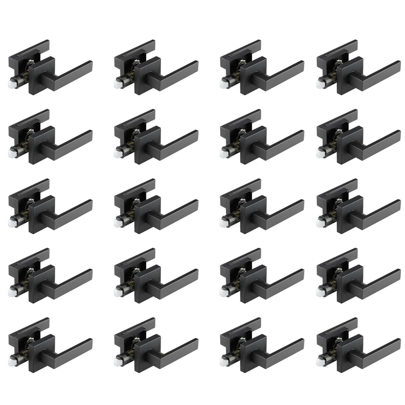 A1 Choice Square Matt Black Passage Lever Locks Pack Of 20