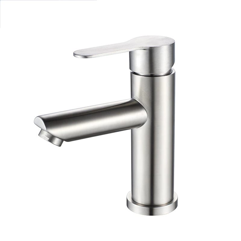 A1 Choice Silver Single Hole Bathroom Sink Faucet, Modern Single Handle Vanity Faucet