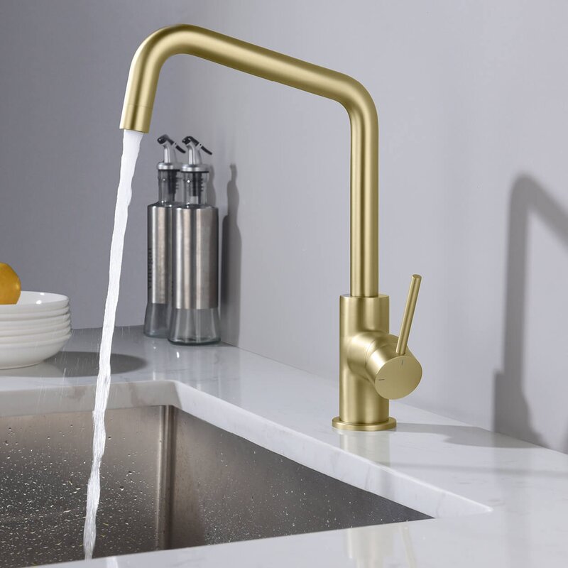 Bar faucet Gold Single Handle Stainless Steel Kitchen Sink Faucet