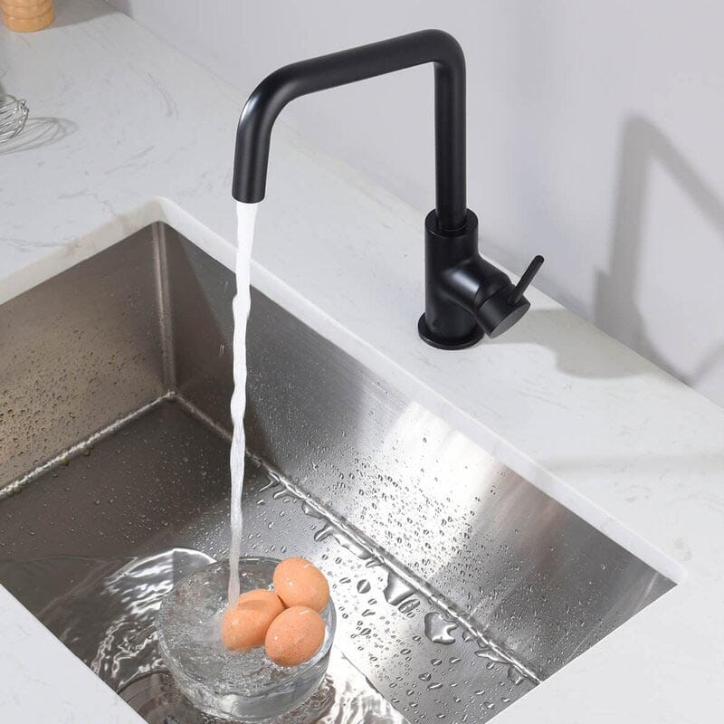 A1 Choice Black Single Handle Stainless Steel Kitchen Sink Faucet