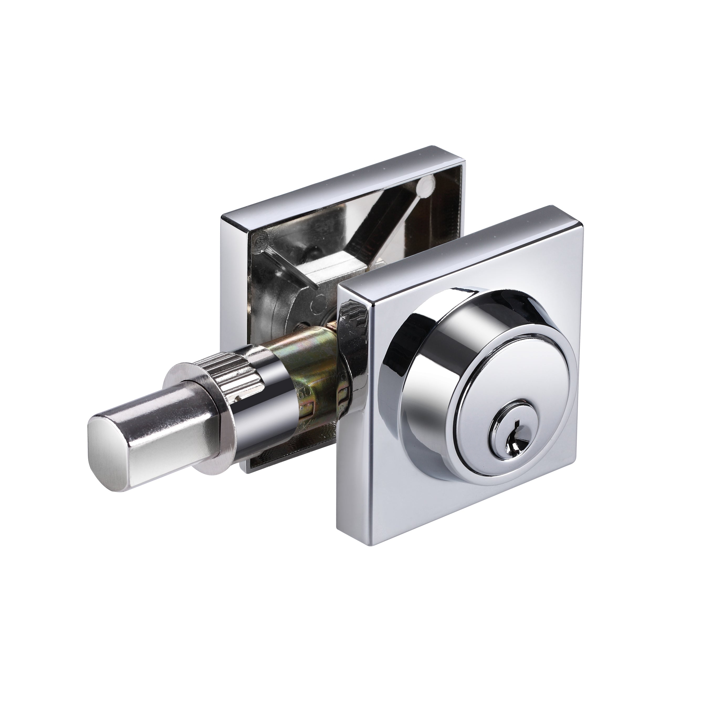 A1 Choice Square Deadbolt Door Lock (Chrome)