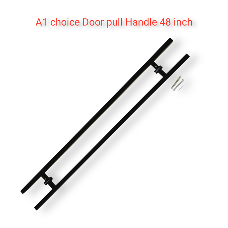 A1 Choice Entry Door Pull bar Handle black rectangle  'H' - Type 48"(Black)