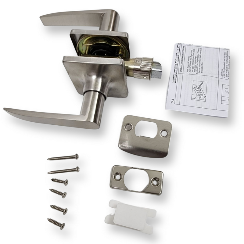 Square Passage lever lock silve satin nickel (model A6608-ps-sn)
