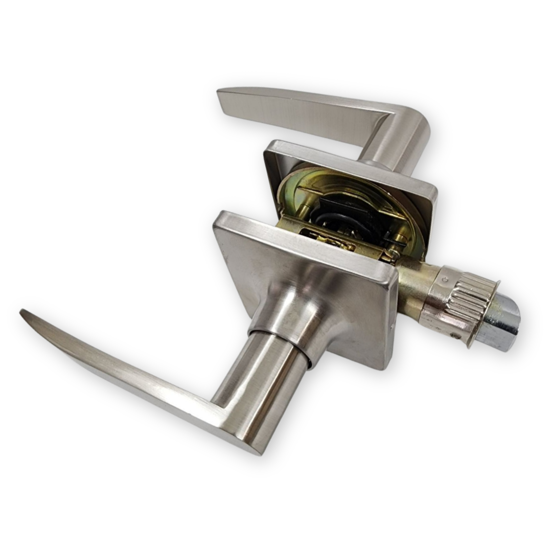 Square Passage lever lock silve satin nickel (model A6608-ps-sn)