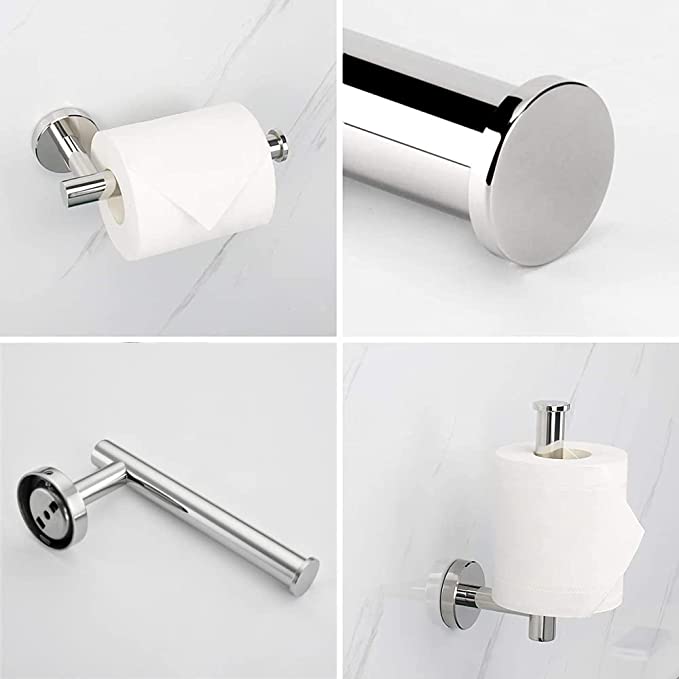 A1 Choice Toilet Paper Holder Towel Ring Holder 2 Pcs Stainless Steel Bathroom Hardware Accessories Set Wall Mounted
